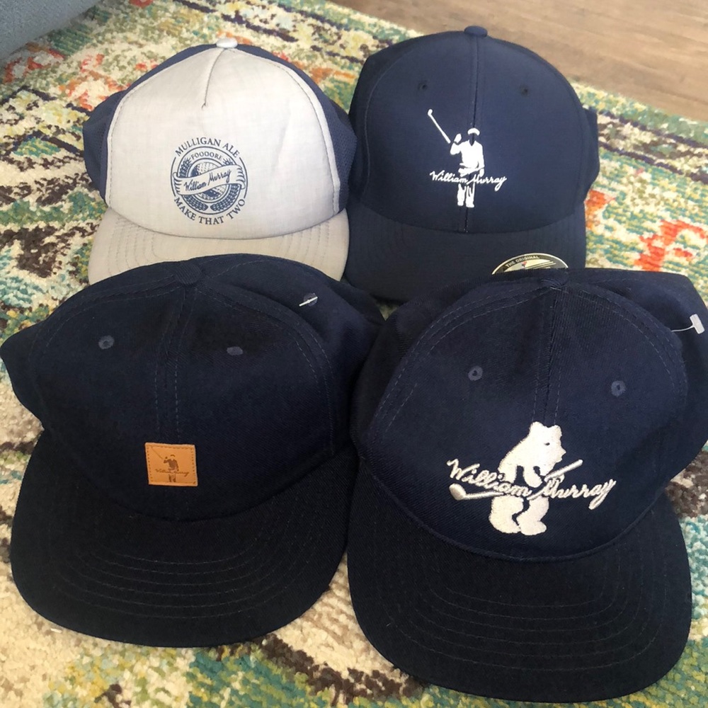 Multiple William Murray golf hats